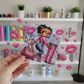 Betty Boop Pink Hearts UV Wraps.